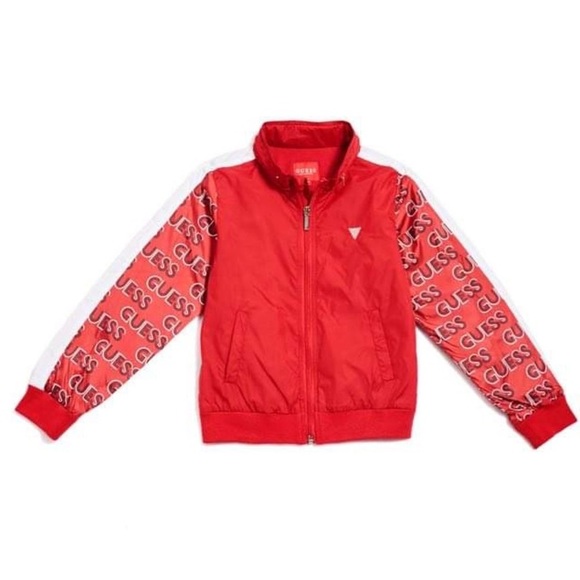 NEW GUESS Cava Logo Bomber Jackets SZ 8 - Picture 2 of 6